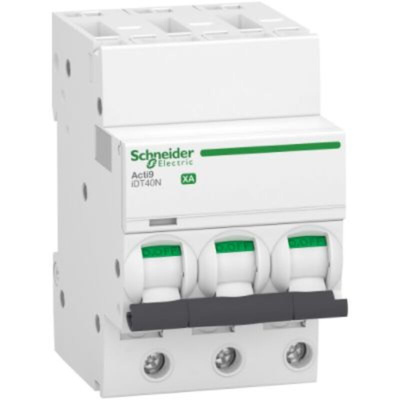 Schneider Electric Acti 9 Acti9 iDT40N XA MCB, 3P, 20A Curve C, 400V AC