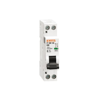 Lovato P1 MCB, 1P+N, 25A Curve C, 230V AC