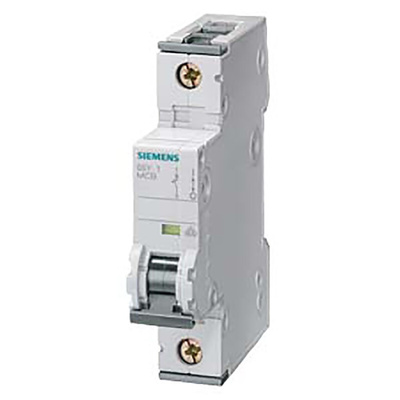 Siemens Sentron 5SY4 MCB, 1P, 50A Curve B, 230V AC, 10 kA Breaking Capacity