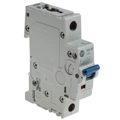 Allen Bradley 1492 1492-SPM MCB, 1P, 2A Curve C, 277V AC, 48V DC, 10 kA Breaking Capacity