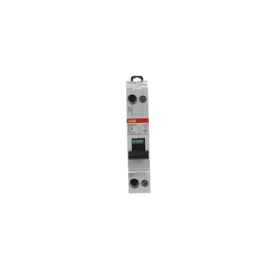 ABB SN201 MCB, 1P+N, 4A Curve C, 230V AC, 4.5 kA Breaking Capacity