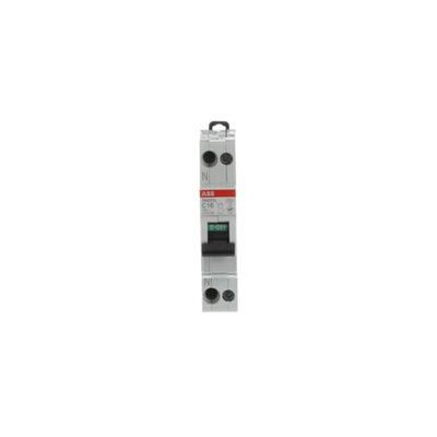 ABB SN201 MCB, 1P+N, 16A Curve C, 230V AC, 4.5 kA Breaking Capacity