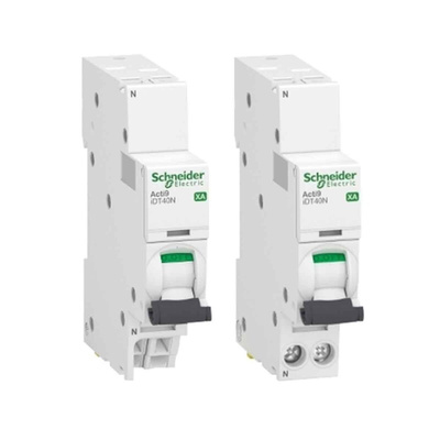 Schneider Electric Acti 9 MCB, 1P, 32A Curve C, 230V AC, 7.5 kA Breaking Capacity