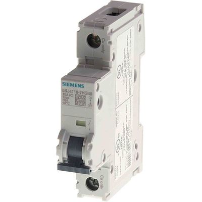Siemens SENTRON 5SJ4 MCB, 1P, 2A Curve D, 240V AC, 14 kA Breaking Capacity