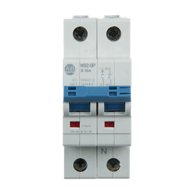 Rockwell Automation 1492-SP 1492-SP MCB, 1P+N, 10A Curve B, 10 kA Breaking Capacity