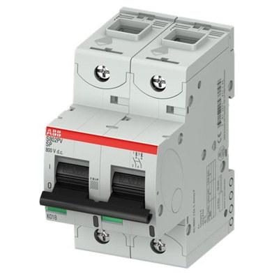 ABB S800PV MCB, 2P, 6A Curve B