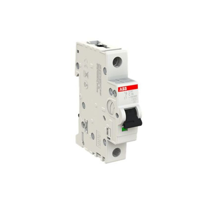 ABB System Pro M Compact S200 MCB, 1P, 16A Curve C, 253V AC, 72V DC, 6 kA Breaking Capacity