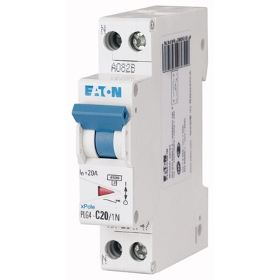 Eaton MCB, 1P+N, 20A Curve B