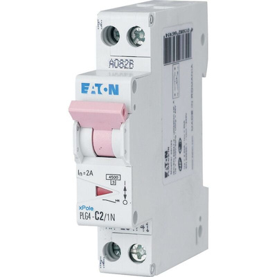 Eaton MCB, 1P+N, 2A Curve C