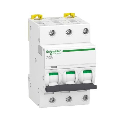 Schneider Electric Acti 9 Acti9 iDT40T MCB, 3P, 6A Curve C, 400V AC
