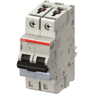 ABB SMISSLINE TP MCB, 2P, 10A Curve C, 440V AC
