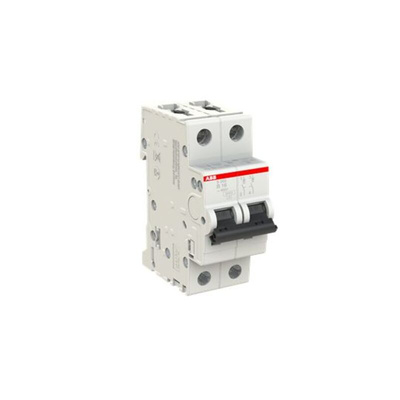 ABB System Pro M Compact S200 MCB, 2P, 16A Curve B, 400V AC, 110V DC, 6 kA Breaking Capacity