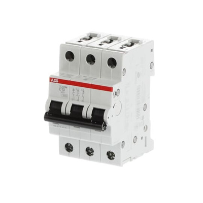ABB System Pro M Compact S200M MCB, 3P, 10A Curve D, 400V AC, 125V DC, 10 kA Breaking Capacity