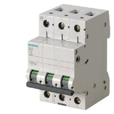 Siemens SENTRON 5SL4 MCB, 3P, 2A Curve C, 400V AC, 72V DC, 10 kA Breaking Capacity