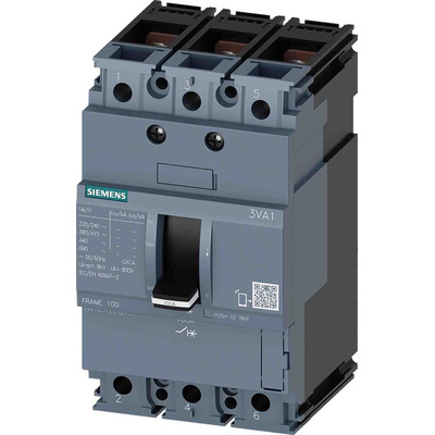 Siemens, 0AA0 MCCB 3P 20A, Breaking Capacity 25 kA, Fixed Mount