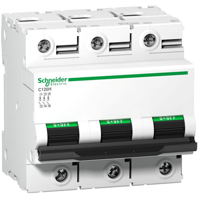 Schneider Electric Acti 9 A9N1 MCB, 3P, 125A Curve C