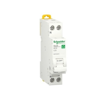 Schneider Electric Resi9 R9P MCB, 1P, 25A Curve C