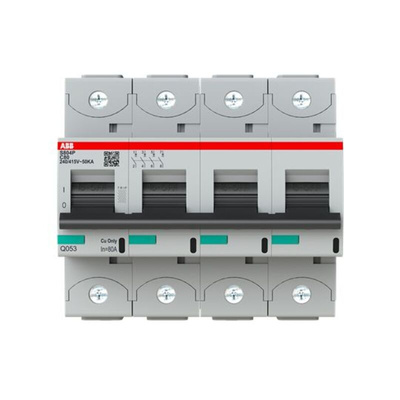 ABB High Performance S800C MCB, 4P, 80A Curve C