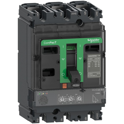 Schneider Electric, ComPacT NSX MCCB 3P 100A, Fixed Mount