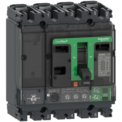 Schneider Electric, ComPacT MCCB 4P 100A, Fixed Mount