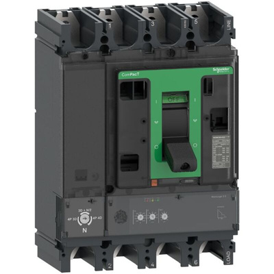 Schneider Electric, ComPacT MCCB 4P 250A, Fixed Mount