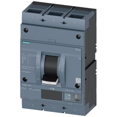 Siemens, SENTRON MCCB 3P 800A, Breaking Capacity 35 kA, Fixed Mount