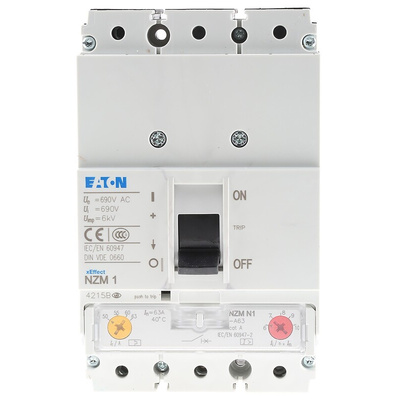Eaton, xEnergy MCCB 3P 63A, Breaking Capacity 50 kA, Fixed Mount