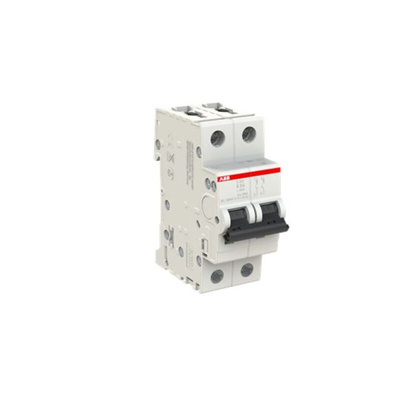 ABB System Pro M Compact S200 MCB, 2P, 8A Curve K, 400V AC, 110V DC, 6 kA Breaking Capacity