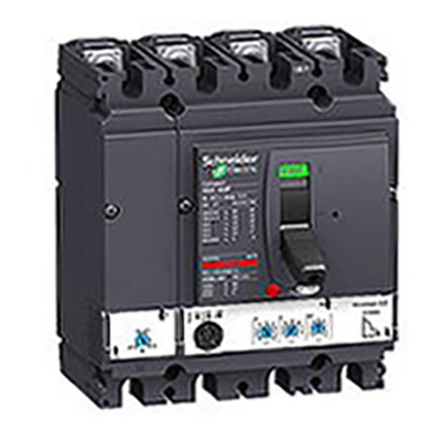 Schneider Electric, NSX Range MCCB 4P 100A, Breaking Capacity 90 kA, Fixed Mount