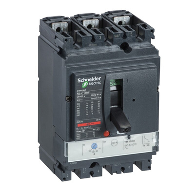 Schneider Electric, NSX Range MCCB 3P 160A, Breaking Capacity 100 kA, Fixed Mount