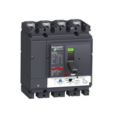 Schneider Electric, NSX Range MCCB 4P 250A, Breaking Capacity 85 kA, Fixed Mount
