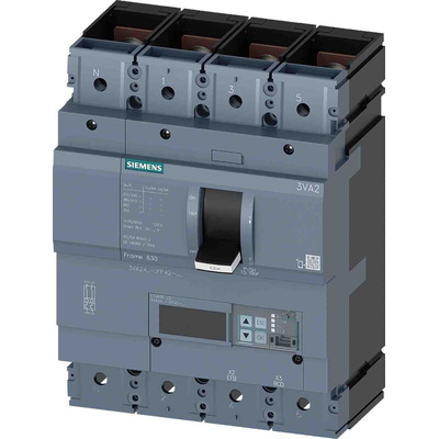 Siemens, 0AA0 MCCB 4P 630A, Breaking Capacity 55 kA, Fixed Mount