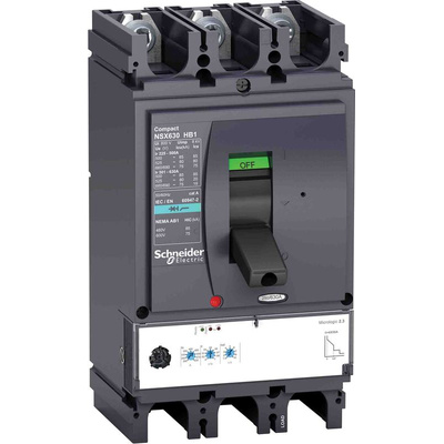 Schneider Electric, NSX MCCB 3P 630A, Breaking Capacity 36 kA, Fixed Mount