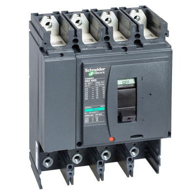 Schneider Electric, ComPact MCCB Molded Case Circuit Breaker 4P 400A, Fixed Mount