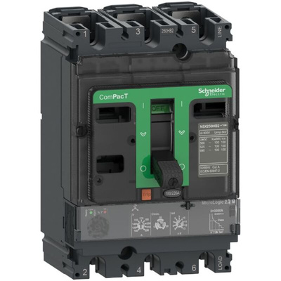 Schneider Electric, ComPacT MCCB 3P 150A, Fixed Mount