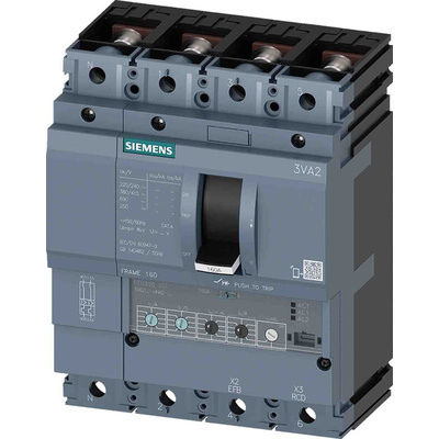 Siemens, SENTRON MCCB 4P 63A, Breaking Capacity 85 kA, Fixed Mount