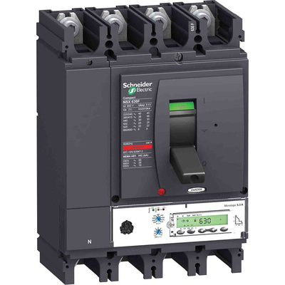 Schneider Electric, NSX MCCB 4P 630A, Breaking Capacity 50 kA, Fixed Mount