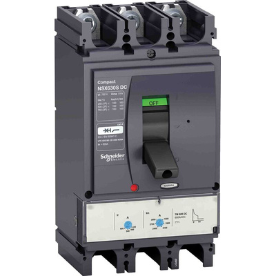 Schneider Electric, NSX MCCB 3P 600A, Breaking Capacity 100 kA, Fixed Mount