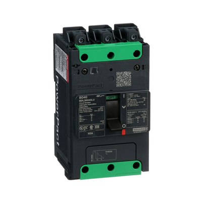 Schneider Electric, PowerPact MCCB Molded Case Circuit Breaker 3P 40A
