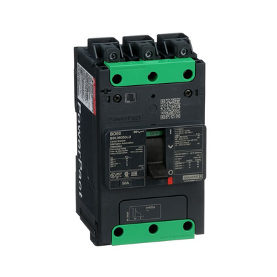 Schneider Electric, PowerPact MCCB Molded Case Circuit Breaker 3P 50A