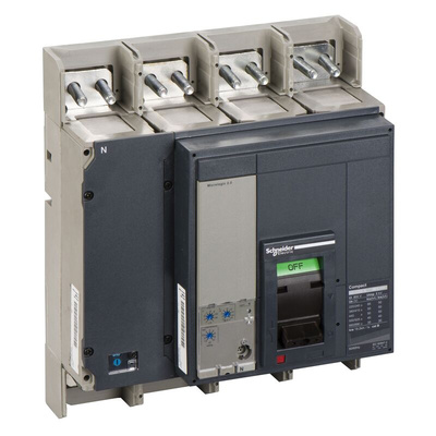 Schneider Electric, Compact MCCB 4P 1.25kA, Fixed Mount