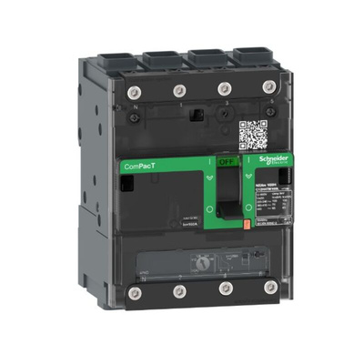 Schneider Electric, ComPacT MCCB 4P 80A, Fixed Mount