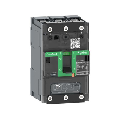 Schneider Electric, ComPacT MCCB 3P 80A, Fixed Mount