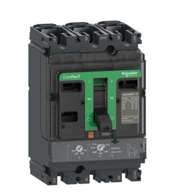 Schneider Electric, ComPacT MCCB 3P 80A, Fixed Mount