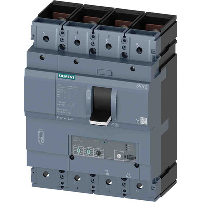 Siemens, SENTRON MCCB 4P 400A, Breaking Capacity 55 kA, Fixed Mount
