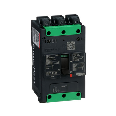 Schneider Electric, PowerPact MCCB Molded Case Circuit Breaker 3P 60A