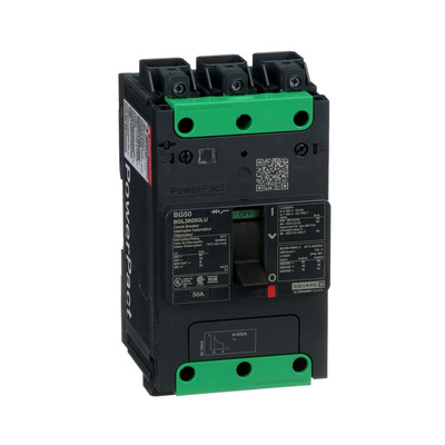 Schneider Electric, PowerPact MCCB Molded Case Circuit Breaker 3P 50A