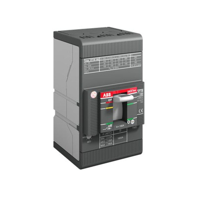 ABB, SACE Tmax XT MCCB Molded Case Circuit Breaker 3P 100A, Breaking Capacity 3 kA, Fixed Mount