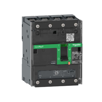 Schneider Electric, ComPacT MCCB 4P 160A, Fixed Mount