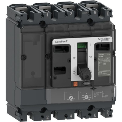 Schneider Electric, ComPacT MCCB 4P 200A, Fixed Mount